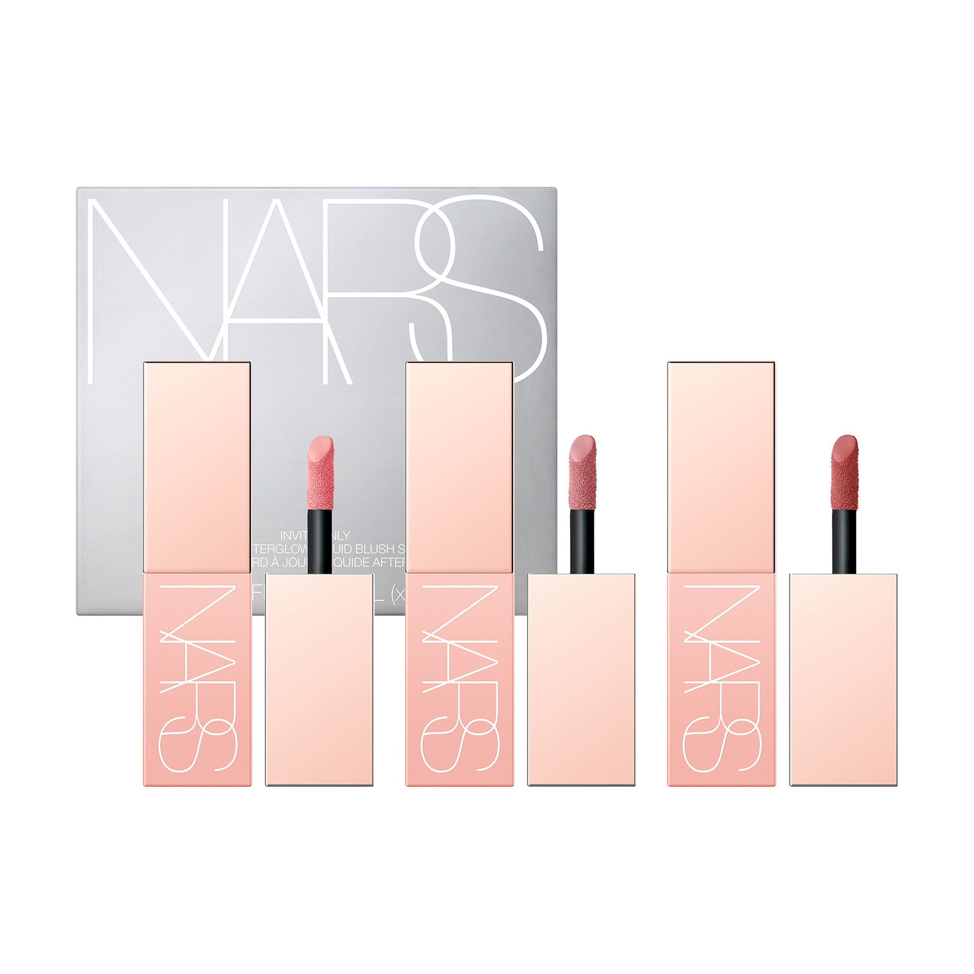 Набір рідких рум'ян для обличчя NARS Invite Only Mini Afterglow Liquid Blush Set (Orgasm, 3.2 мл + Orgasm Rush, 3.2 мл + Dolce Vita, 3.2 мл)